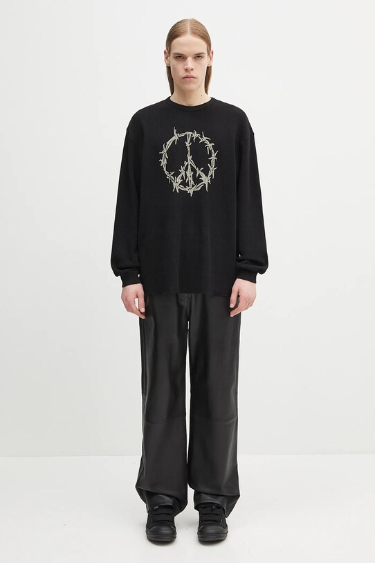 Хлопковая кофта Aries Peace Press Gothic Waffle LS Tee AR6003903