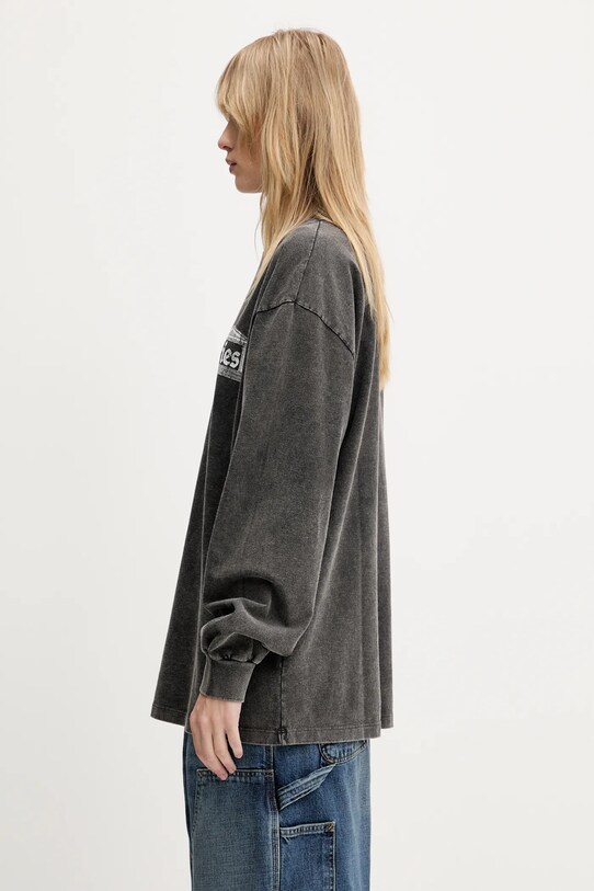 Памучна блуза с дълги ръкави Aries Aged Ancient Temple LS Tee AR6014103 черен SS25