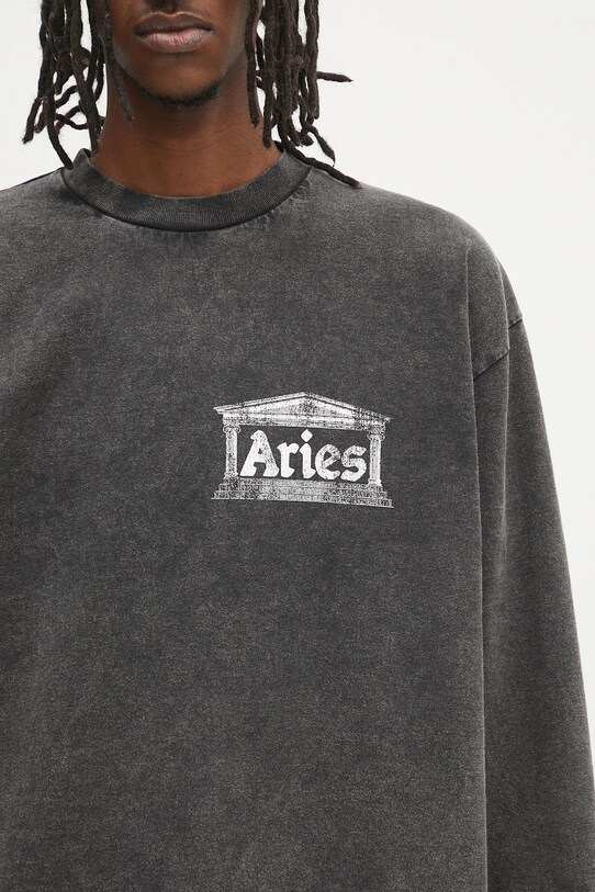 Памучна блуза с дълги ръкави Aries Aged Ancient Temple LS Tee AR6014103