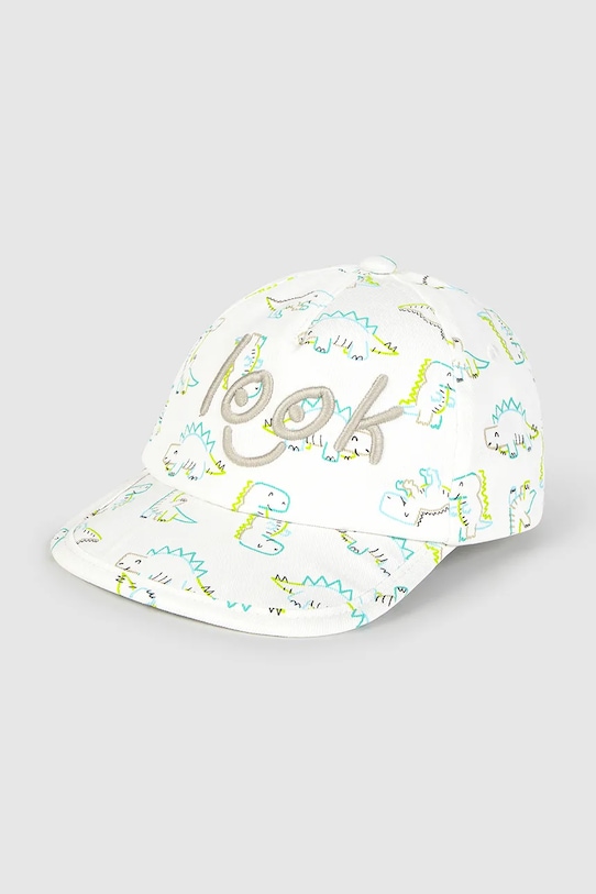 Mayoral czapka z daszkiem bawełniana dziecięca nadruk beżowy 10883.3G.Baby.PPYA