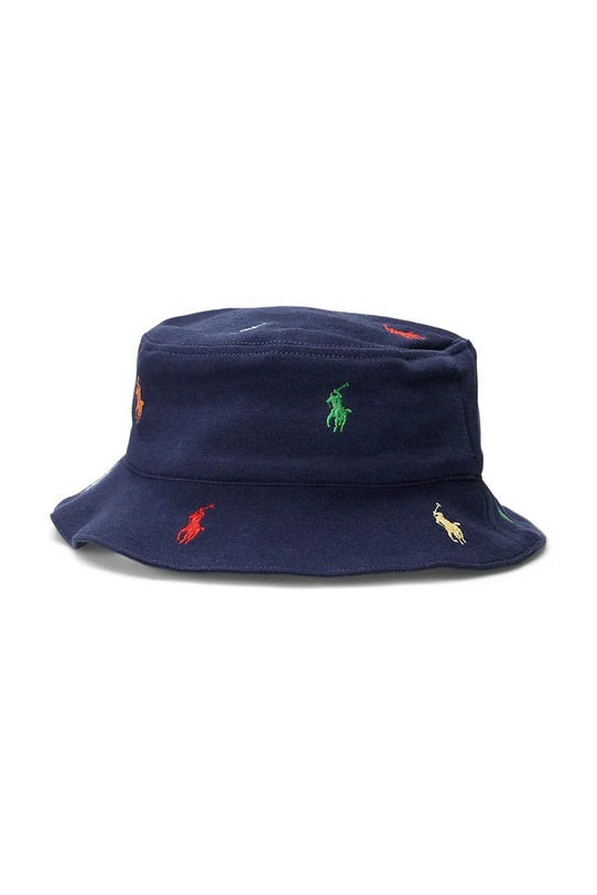 Παιδικός βαμβακερός σκούφος Polo Ralph Lauren λεπτό μοτίβο σκούρο μπλε 320876974001