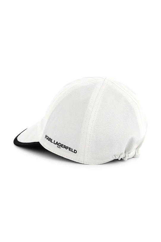 Dětská bavlněná kšiltovka Karl Lagerfeld Z30574 bílá SS25