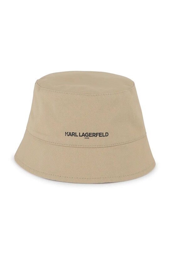Karl Lagerfeld pălărie reversibilă din bumbac pentru copii Z30575 alb SS25