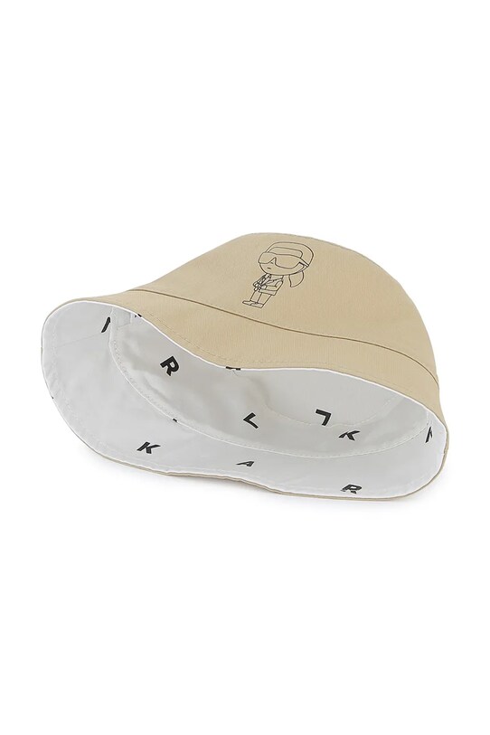 Karl Lagerfeld pălărie reversibilă din bumbac pentru copii alb Z30575