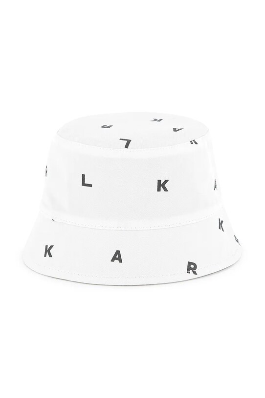 Karl Lagerfeld pălărie reversibilă din bumbac pentru copii Z30575 alb