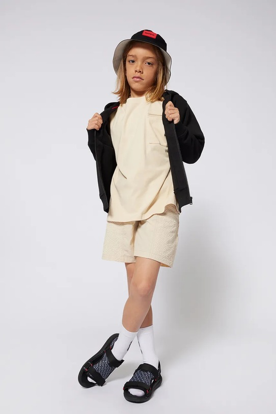 Детская двусторонняя хлопковая шляпа HUGO G00309