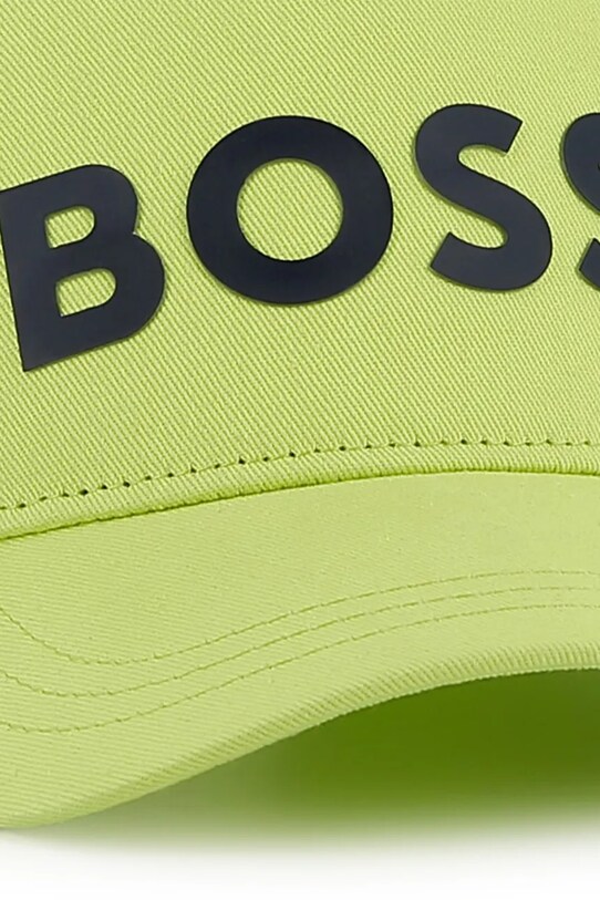 Παιδικό βαμβακερό καπέλο μπέιζμπολ BOSS J51681 πράσινο SS25