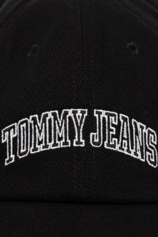 Бавовняна бейсболка Tommy Jeans чорний AW0AW16992