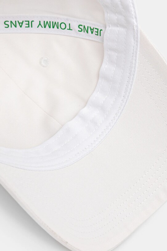 Bavlněná baseballová čepice Tommy Jeans bílá AW0AW16986