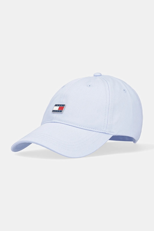 Бавовняна бейсболка Tommy Jeans аплікація блакитний AW0AW16986