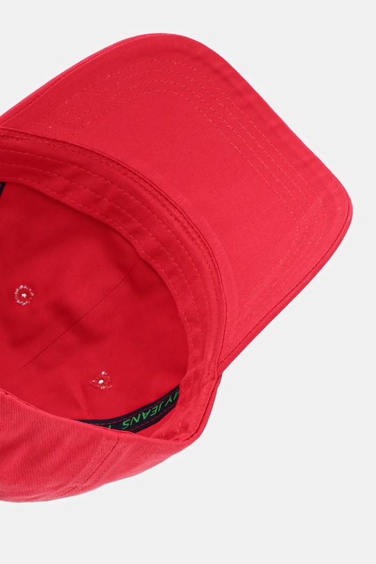 Tommy Jeans șapcă de baseball din bumbac rosu AW0AW16986