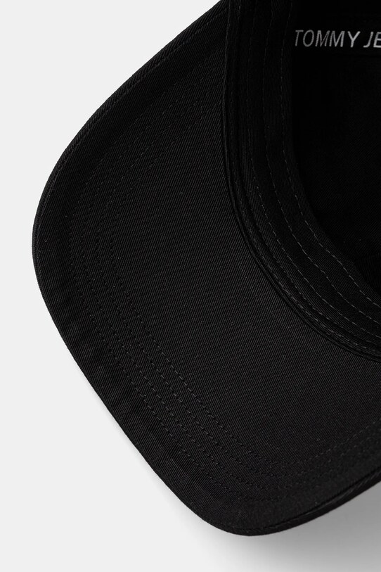 Tommy Jeans czapka z daszkiem bawełniana czarny AW0AW16986