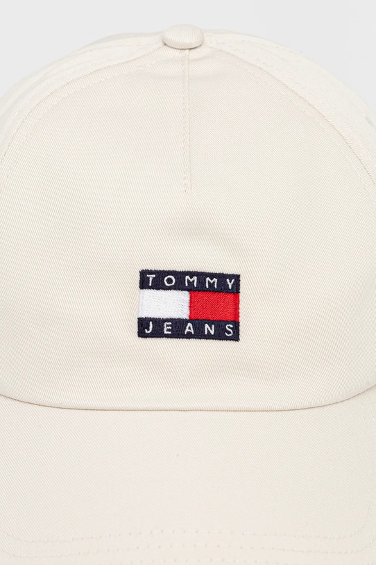 Tommy Jeans czapka z daszkiem bawełniana AW0AW16991 beżowy AW25