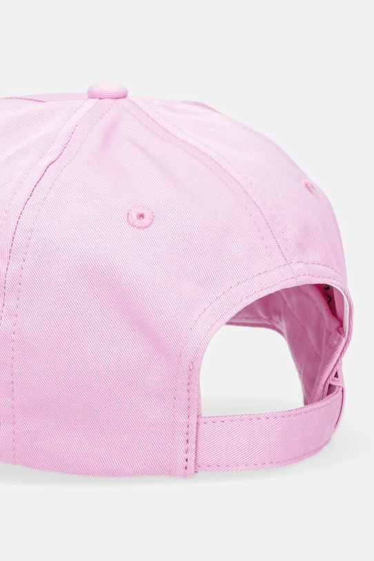 Akcesoria Tommy Jeans czapka z daszkiem bawełniana AW0AW16991 różowy