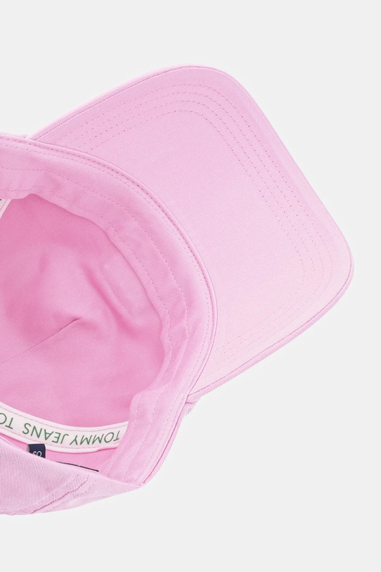 Tommy Jeans czapka z daszkiem bawełniana różowy AW0AW16991