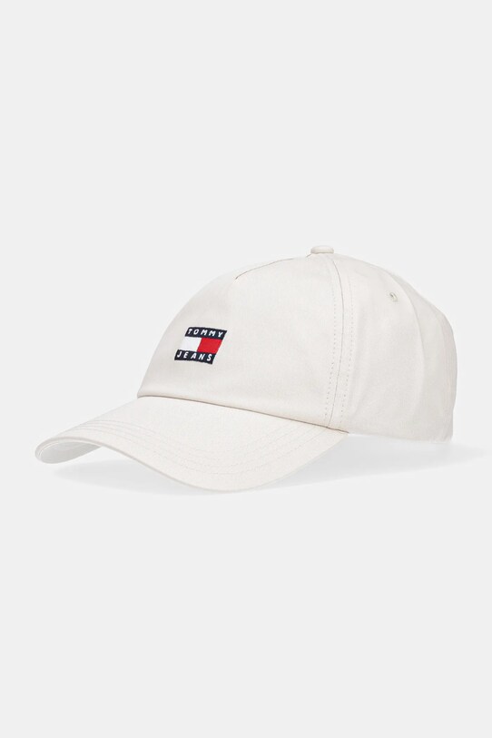 Tommy Jeans șapcă de baseball din bumbac bumbac bej AW0AW16991