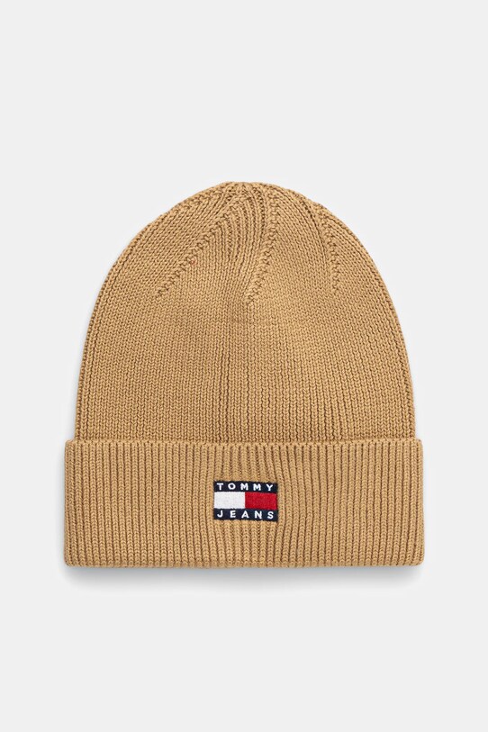 Tommy Jeans caciula din bumbac imprimeu verde AW0AW17358