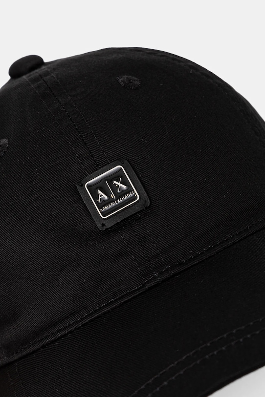 Armani Exchange șapcă de baseball din bumbac XW000312.AF12128 negru SS25