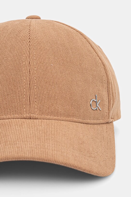 Calvin Klein czapka z daszkiem sztruksowa K60K612894 beżowy SS25
