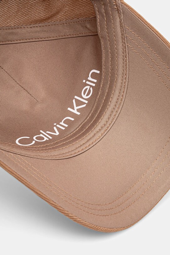Calvin Klein czapka z daszkiem sztruksowa beżowy K60K612894