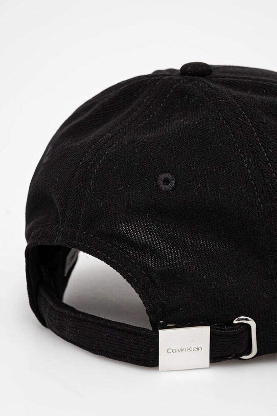 Akcesoria Calvin Klein czapka z daszkiem sztruksowa K60K612894 czarny