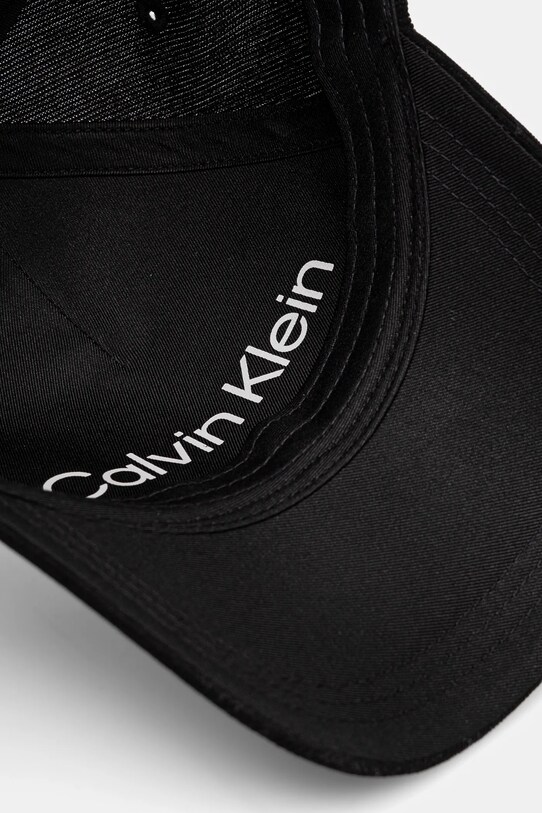 Calvin Klein czapka z daszkiem sztruksowa czarny K60K612894