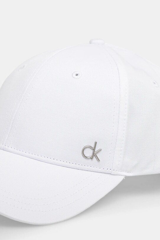 Calvin Klein czapka z daszkiem bawełniana K60K613102 biały SS25