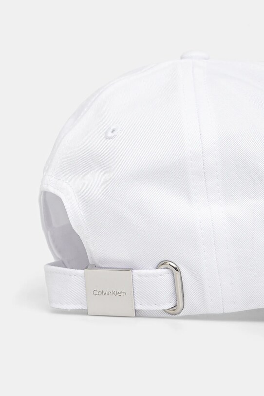 Akcesoria Calvin Klein czapka z daszkiem bawełniana K60K613102 biały