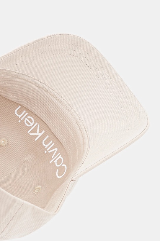 Bavlněná baseballová čepice Calvin Klein béžová K60K613102