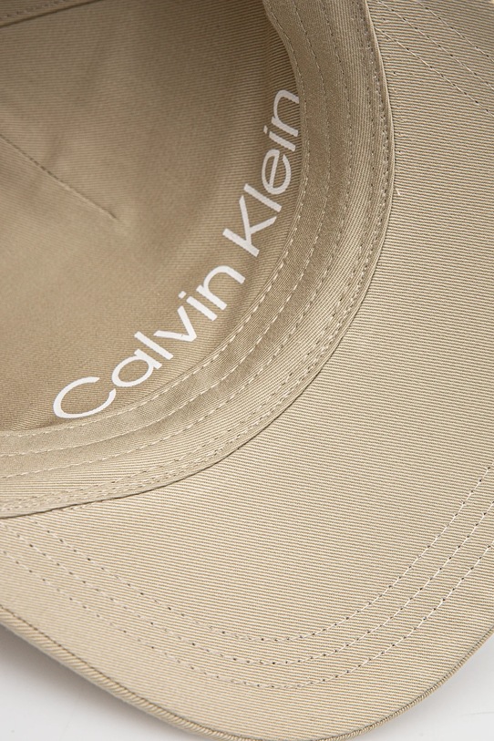 Bavlněná baseballová čepice Calvin Klein béžová K60K613102