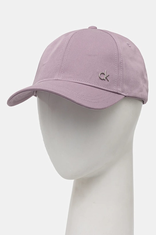Akcesoria Calvin Klein czapka z daszkiem bawełniana K60K613102 różowy