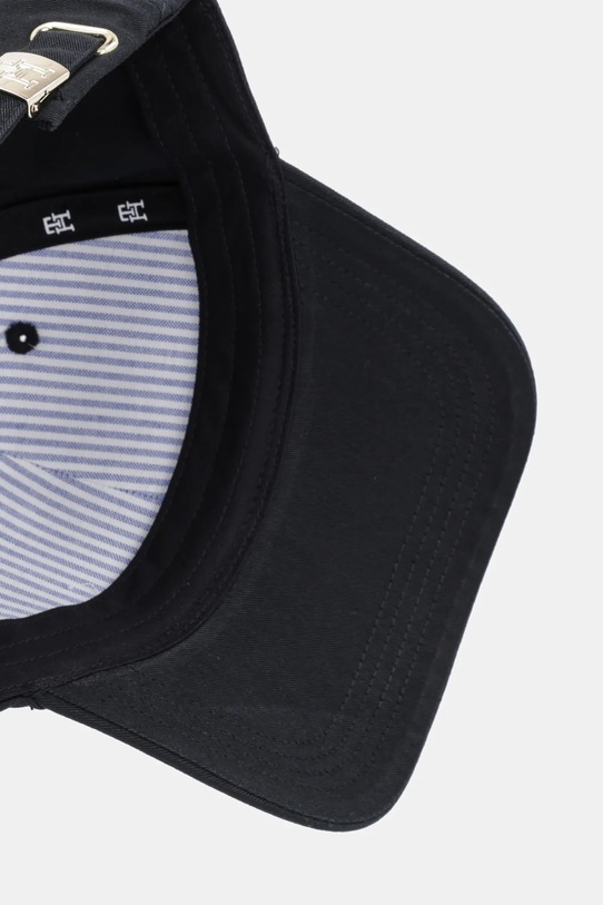 Tommy Hilfiger czapka z daszkiem bawełniana czarny AW0AW16843