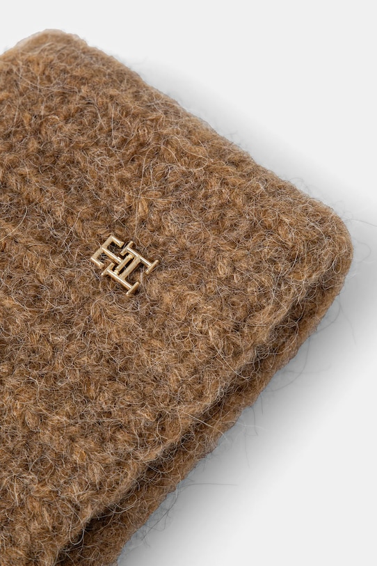 Tommy Hilfiger opaska z domieszką wełny AW0AW16845 beżowy SS25