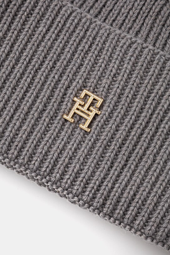 Accesorii Tommy Hilfiger caciula din amestec de lana AW0AW16848 gri