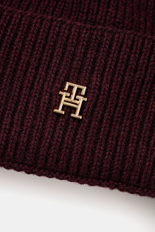 Kiegészítők Tommy Hilfiger sapka gyapjú keverékből AW0AW16848 burgundia