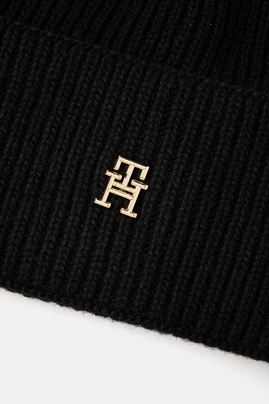 Doplňky Čepice z vlněné směsi Tommy Hilfiger AW0AW16848 černá