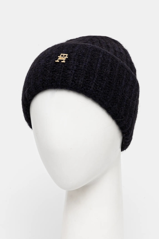 Tommy Hilfiger sapka gyapjú keverékből AW0AW16849 sötétkék SS25