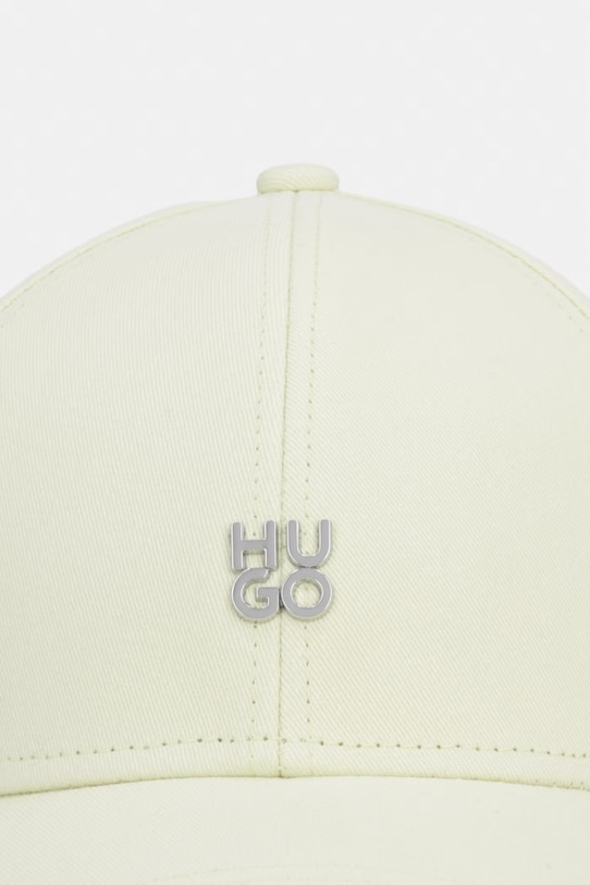 HUGO czapka z daszkiem bawełniana Ally-ME 50533427 żółty SS26