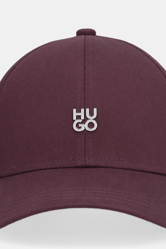HUGO șapcă de baseball din bumbac Ally-ME 50533427 burgundia SS26