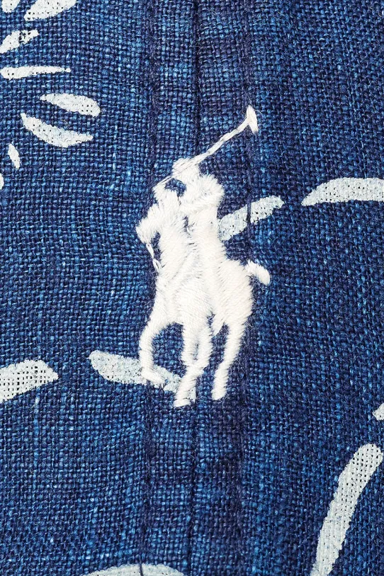 Akcesoria Polo Ralph Lauren czapka z daszkiem lniana 211967359 niebieski