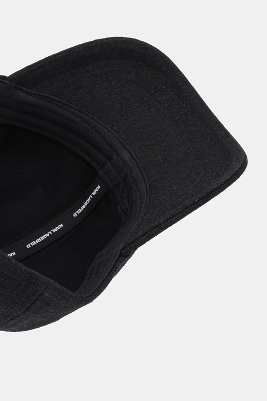 Vlněná kšiltovka Karl Lagerfeld černá A1W33065