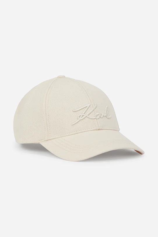 Kšiltovka Karl Lagerfeld K/SIGNATURE bavlna béžová A1W33069
