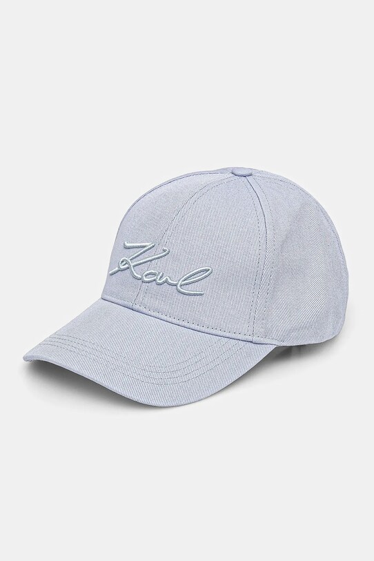 Кепка Karl Lagerfeld K/SIGNATURE хлопок голубой A1W33069
