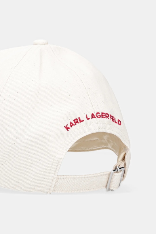 Akcesoria Karl Lagerfeld czapka z daszkiem A1W33159 beżowy