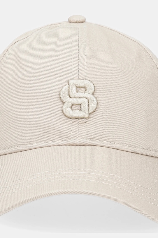 Bavlněná baseballová čepice BOSS 50533348 béžová SS25