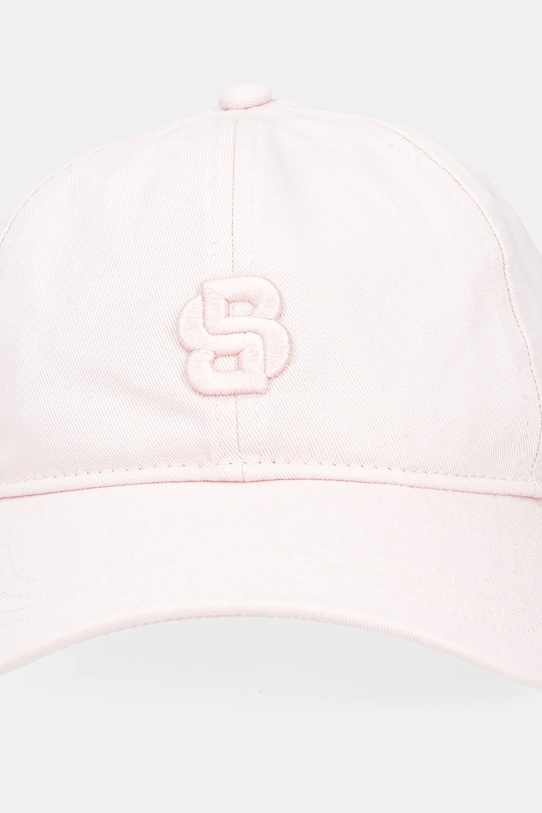 Хлопковая кепка BOSS 50533348 розовый SS25