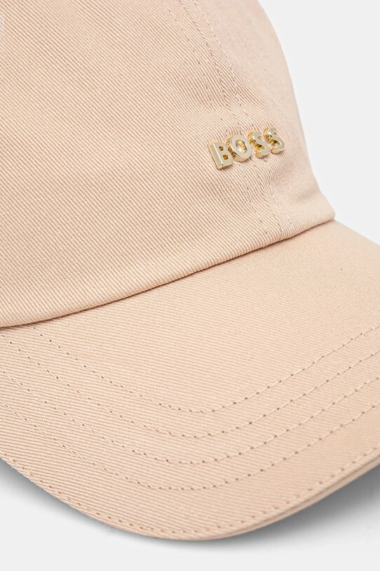 Бавовняна бейсболка BOSS 50533367 бежевий SS25