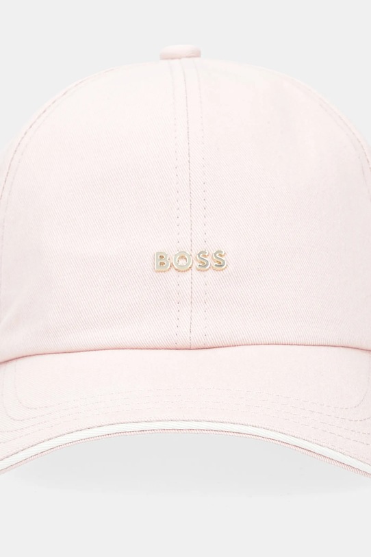 Памучна шапка с козирка BOSS 50533367 розов AW25