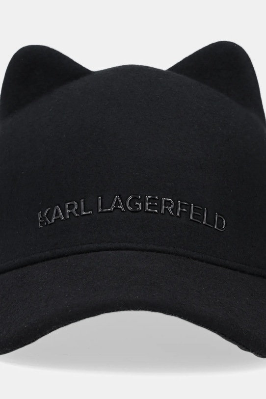 Вълнена шапка с козирка Karl Lagerfeld A1W33198 черен SS25
