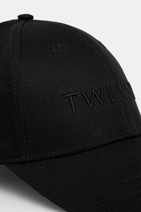 Twinset șapcă de baseball din bumbac 251TA4280 negru SS25